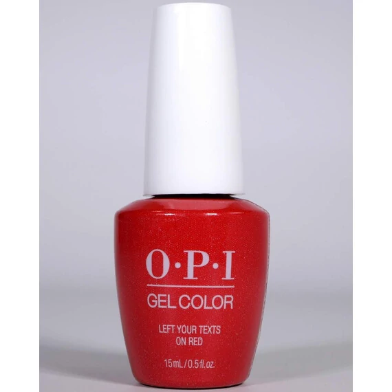 OPI GELCOLOR - LEFT YOUR TEXTS ON RED #GCS010