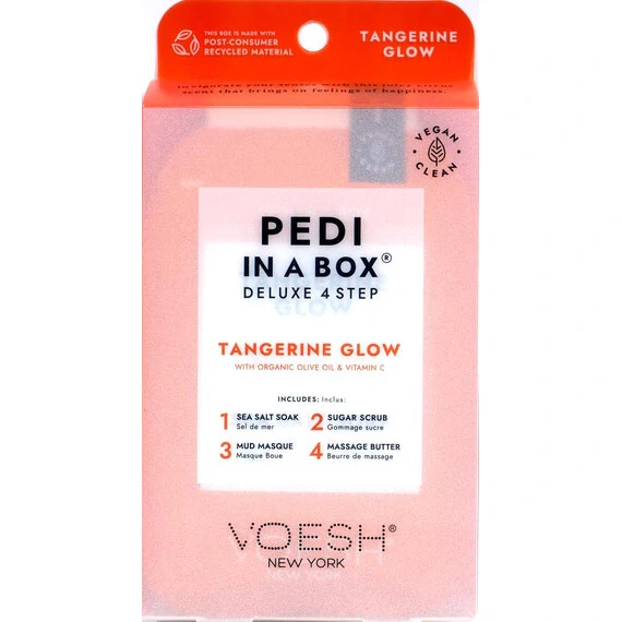 VOESH DELUXE PEDICURE IN A BOX 4 IN 1 - TANGERINE GLOW