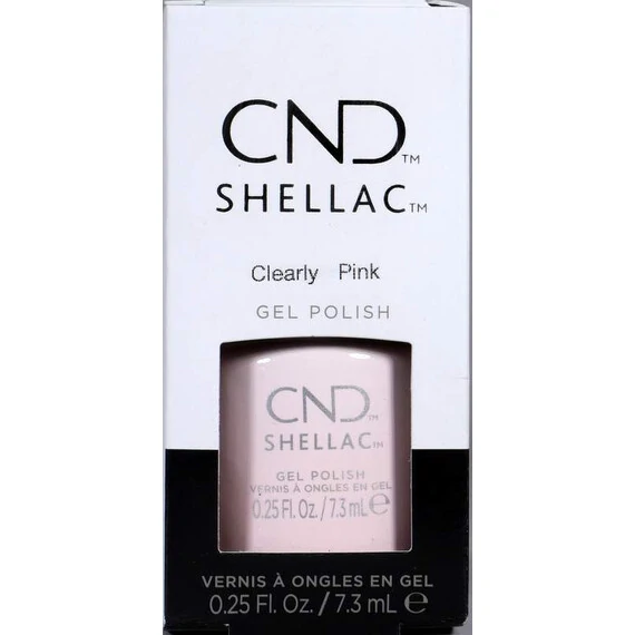 CND SHELLAC CLEARLY PINK GEL POLISH - NON TPO